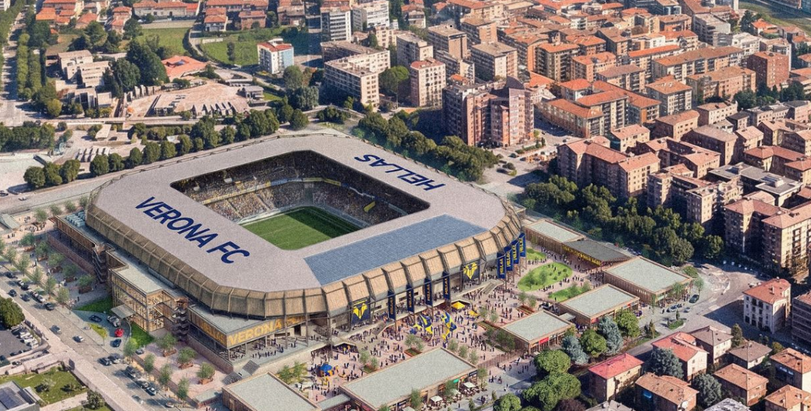 L’Hellas Verona presenta il maxi progetto del nuovo stadio: i dettagli